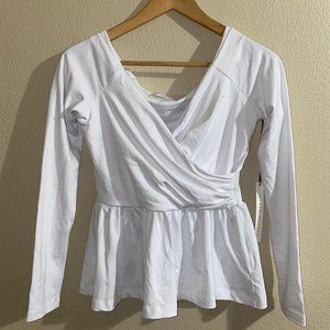 Susana Monaco White Long Sleeve Top SMALL